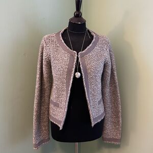 Chic Gray Knit Cardigan